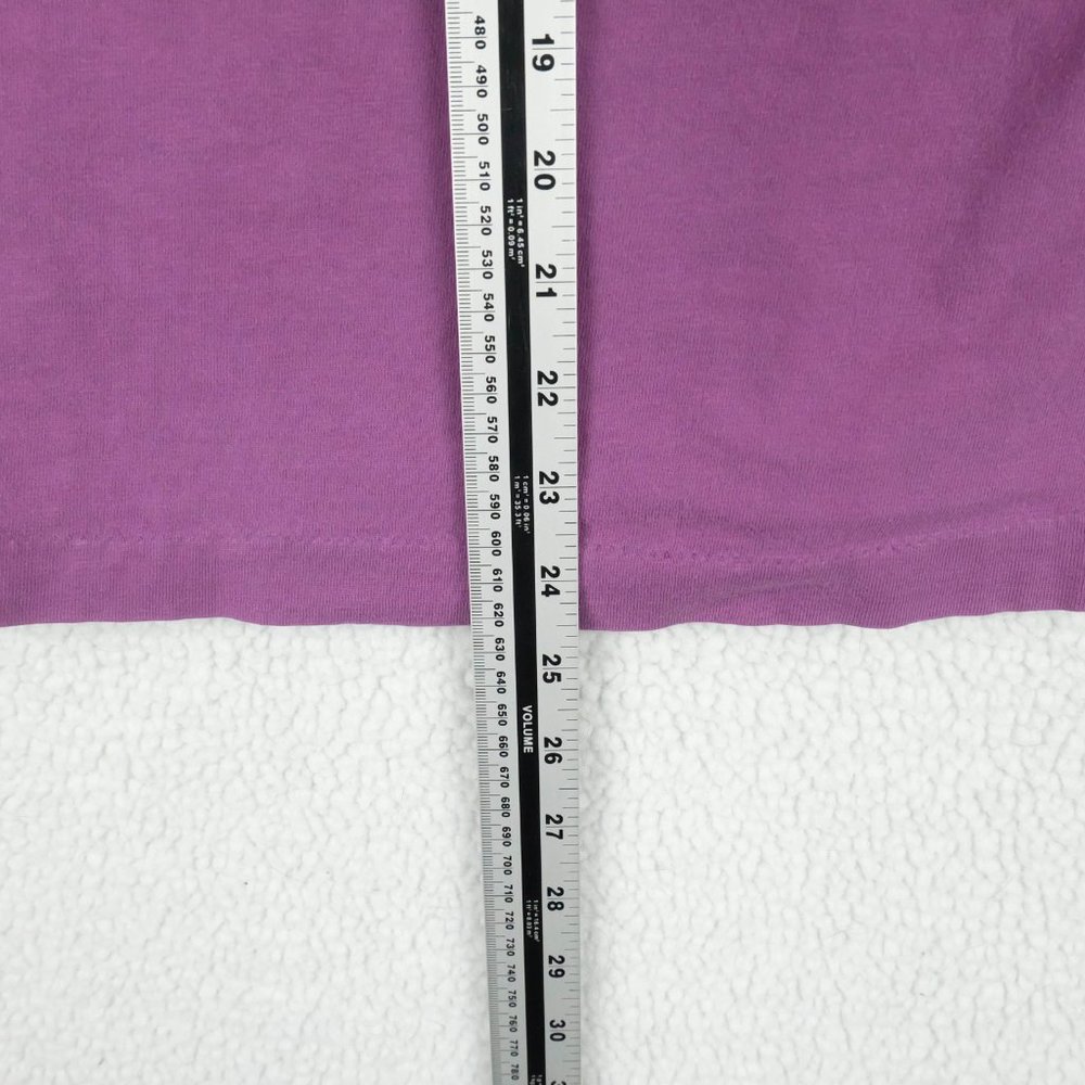Vintage T Shirt Womens Small Purple Short Sleeve Crew Sporty Festival Summer 90s - Picture 8 of 11